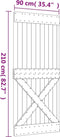 vidaXL - Deur - NARVIK - 90x210 - cm - massief - grenenhout