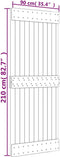 vidaXL - Deur - NARVIK - 90x210 - cm - massief - grenenhout