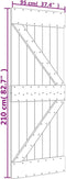 vidaXL - Deur - NARVIK - 95x210 - cm - massief - grenenhout