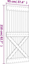 vidaXL - Deur - NARVIK - 95x210 - cm - massief - grenenhout