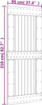 vidaXL - Deur - NARVIK - 95x210 - cm - massief - grenenhout