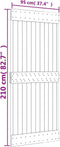 vidaXL - Deur - NARVIK - 95x210 - cm - massief - grenenhout