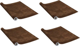 vidaXL - Deurfolies - zelfklevend - 4 - st - 210x90 - cm - PVC - donkereikenkleurig