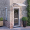vidaXL - Deurluifel - 100x80 - cm - polycarbonaat - grijs - en - transparant