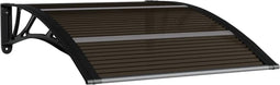 vidaXL - Deurluifel - 100x80 - cm - polycarbonaat - zwart