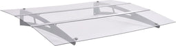 vidaXL - Deurluifel - 120x90 - cm - polycarbonaat - zilverkleurig - en - transparant