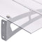 vidaXL - Deurluifel - 120x90 - cm - polycarbonaat - zilverkleurig - en - transparant