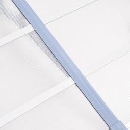 vidaXL - Deurluifel - 122x90 - cm - polycarbonaat - grijs - en - transparant