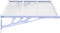 vidaXL - Deurluifel - 122x90 - cm - polycarbonaat - grijs - en - transparant