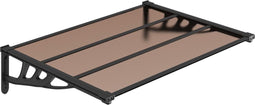 vidaXL - Deurluifel - 122x90 - cm - polycarbonaat - zwart