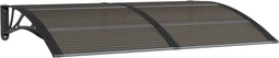 vidaXL - Deurluifel - 150x100 - cm - polycarbonaat - zwart