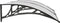 vidaXL - Deurluifel - 150x80 - cm - polycarbonaat - zwart - en - transparant