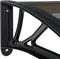 vidaXL - Deurluifel - 150x80 - cm - polycarbonaat - zwart - en - transparant