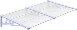 vidaXL - Deurluifel - 152,5x90 - cm - polycarbonaat - grijs - en - transparant