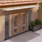 vidaXL - Deurluifel - 152,5x90 - cm - polycarbonaat - grijs - en - transparant