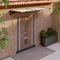 vidaXL - Deurluifel - 152,5x90 - cm - polycarbonaat - zwart - en - transparant