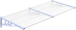 vidaXL - Deurluifel - 199x90 - cm - polycarbonaat - grijs - en - transparant