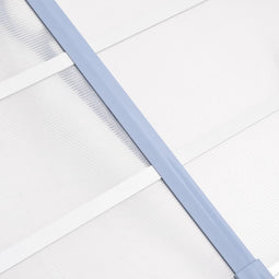 vidaXL - Deurluifel - 239x90 - cm - polycarbonaat - grijs - en - transparant