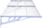 vidaXL - Deurluifel - 239x90 - cm - polycarbonaat - grijs - en - transparant