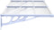 vidaXL - Deurluifel - 239x90 - cm - polycarbonaat - grijs - en - transparant