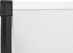 vidaXL - Deurluifel - 239x90 - cm - polycarbonaat - zwart - en - transparant