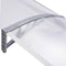 vidaXL - Deurluifel - 240x80 - cm - PC - grijs - en - transparant