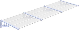 vidaXL - Deurluifel - 297,5x90 - cm - polycarbonaat - grijs - en - transparant