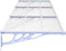 vidaXL - Deurluifel - 297,5x90 - cm - polycarbonaat - grijs - en - transparant