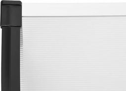 vidaXL - Deurluifel - 297,5x90 - cm - polycarbonaat - zwart - en - transparant