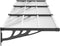vidaXL - Deurluifel - 297,5x90 - cm - polycarbonaat - zwart - en - transparant