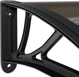 vidaXL - Deurluifel - 300x75 - cm - polycarbonaat - zwart