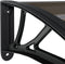vidaXL - Deurluifel - 300x75 - cm - polycarbonaat - zwart