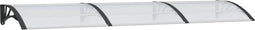 vidaXL - Deurluifel - 300x80 - cm - polycarbonaat - zwart - en - transparant