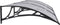 vidaXL - Deurluifel - 300x80 - cm - polycarbonaat - zwart - en - transparant