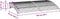 vidaXL - Deurluifel - 300x80 - cm - polycarbonaat - zwart - en - transparant