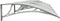 vidaXL - Deurluifel - 350x75 - cm - polycarbonaat - grijs - en - transparant