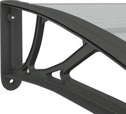 vidaXL - Deurluifel - 350x80 - cm - polycarbonaat - zwart - en - transparant
