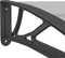 vidaXL - Deurluifel - 350x80 - cm - polycarbonaat - zwart - en - transparant