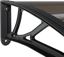 vidaXL - Deurluifel - 350x80 - cm - polycarbonaat - zwart