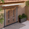 vidaXL - Deurluifel - 358,5x90 - cm - polycarbonaat - grijs - en - transparant