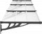 vidaXL - Deurluifel - 358,5x90 - cm - polycarbonaat - zwart - en - transparant
