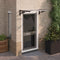 vidaXL - Deurluifel - 358,5x90 - cm - polycarbonaat - zwart - en - transparant