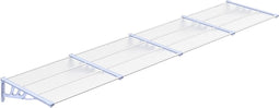 vidaXL - Deurluifel - 396x90 - cm - polycarbonaat - grijs - en - transparant