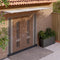 vidaXL - Deurluifel - 396x90 - cm - polycarbonaat - grijs - en - transparant
