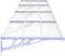 vidaXL - Deurluifel - 396x90 - cm - polycarbonaat - grijs - en - transparant