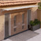 vidaXL - Deurluifel - 396x90 - cm - polycarbonaat - grijs - en - transparant