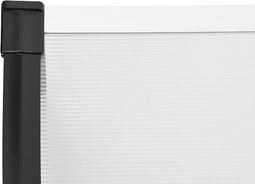 vidaXL - Deurluifel - 396x90 - cm - polycarbonaat - zwart - en - transparant