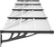 vidaXL - Deurluifel - 396x90 - cm - polycarbonaat - zwart - en - transparant