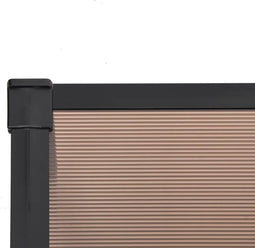 vidaXL - Deurluifel - 396x90 - cm - polycarbonaat - zwart