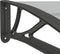vidaXL - Deurluifel - 400x100 - cm - polycarbonaat - zwart
